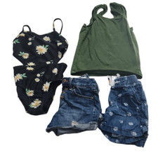 Girls Size 6 Lot of 6 Summer Clothes Shorts Tops Bathing Suit Dress