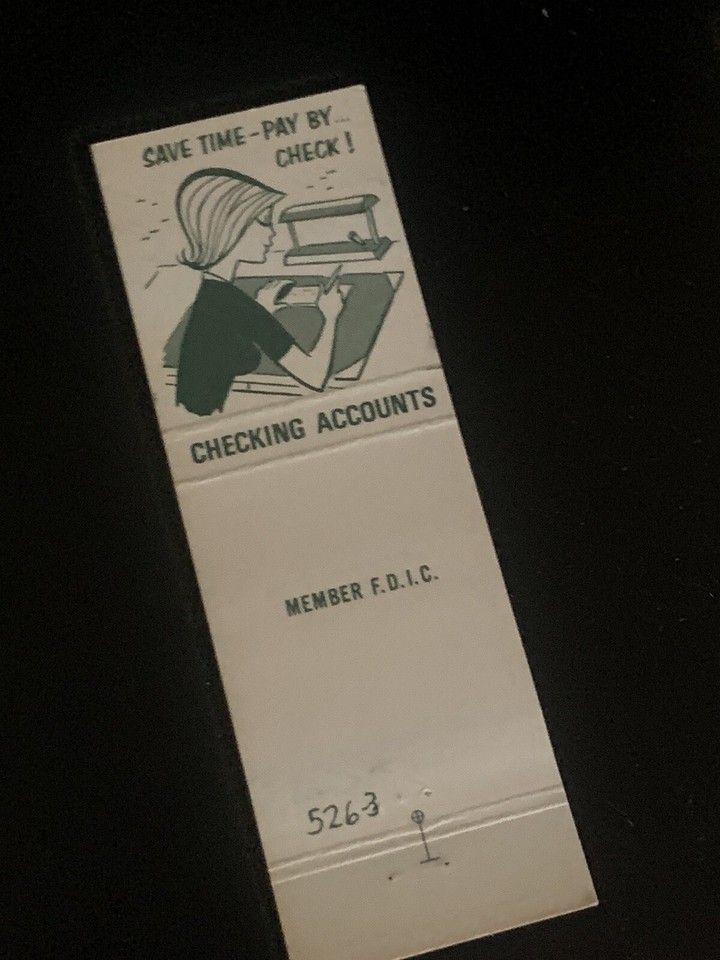 Vintage Wisconsin Matchbook “First National Bank” Waupaca eBay