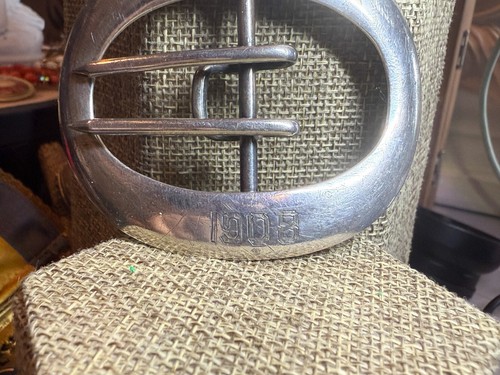 William Kerr Antique VINTAGE Sterling Belt Buckle 1908 - Picture 2 of 6