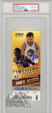 Stephen Curry Auto 2014 NBA Western Conference Finals Game K Ticket PSA/DNA 10