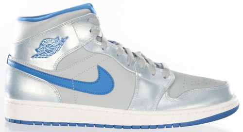 Nike Air Jordan 1 Mid College Grey Light Bone White Sneakers 