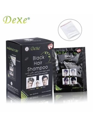 ( USA SELLER) DEXE Black Hair Shampoo Instant 5-Min Hair Color Dye: BESTSELLER