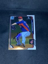 Trevor Frank 2015 Bowman Chrome Prospects #BCP129 Cleveland Indians Signed Card