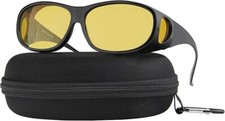 Polarized Night Driving Glasses for Men  Women - Yellow-Tinted, Anti-Glare w...