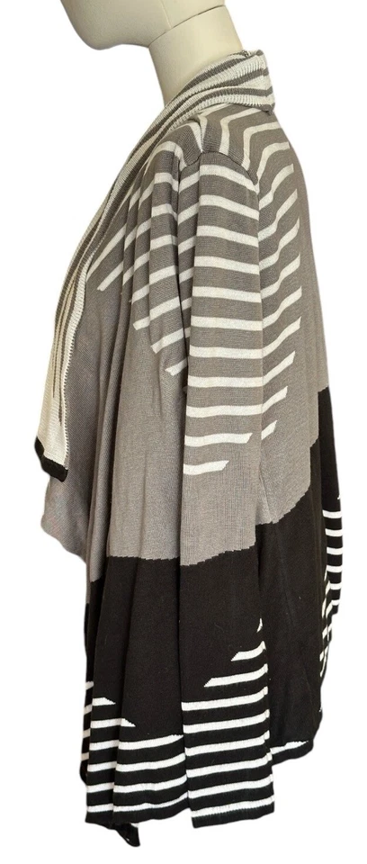 Cárdigan abierto manga larga cascada a rayas Staring at Stars para mujer talla S Foto 3 de 4