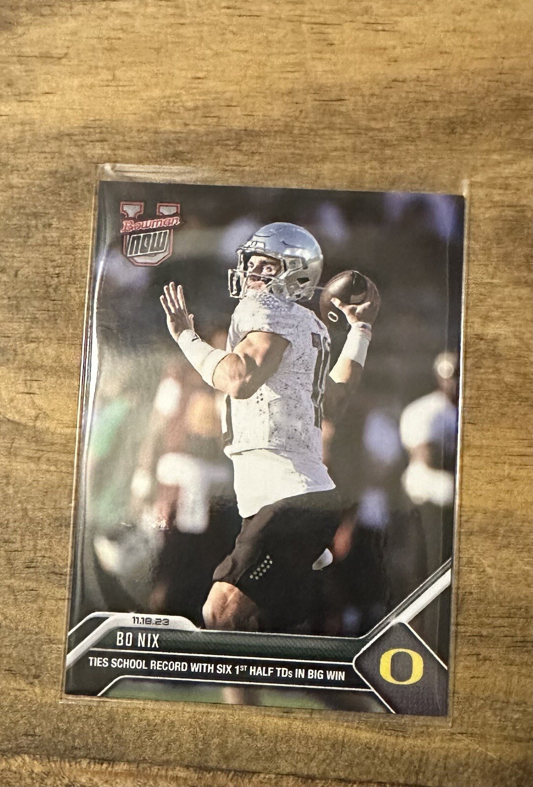 2023 BOWMAN U NOW BO NIX #28  TIES SCHOOL RECORD 6 TD  IN FIRST HALF