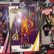 WWE BRUTUS THE BARBER BEEFCAKE SIGNED MATTEL WRESTLEMANIA 34 ELITE SERIES FIGURE