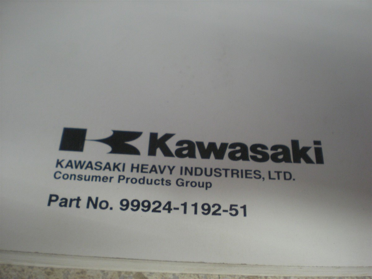 NOS OEM Kawasaki Service Manual Supplement ZX1100 99924-1192-51 | eBay