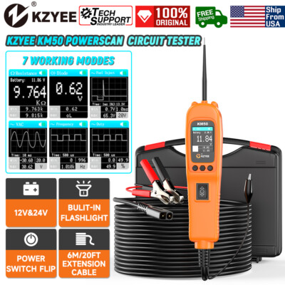 KYZEE Car Circuit Probe Kit 12V 24V Auto Electric Circuit Tester Powerscan Tool