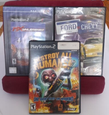 PlayStation 2 Game Lot of (3) Destroy All Humans, Ford vs. Chevy, MX Unleashed
