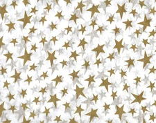 Gold Stars Tissue Paper ~ Wedding/Christmas # 902 ~ 10 Large Sheets