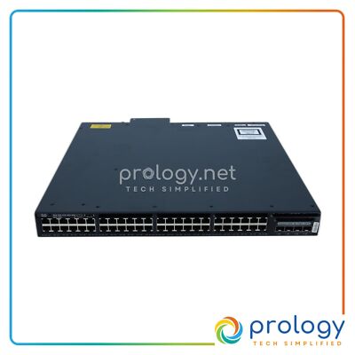 Cisco WS-C3650-48FS-S 48 Port Gigabit Full PoE 4x 1G Uplink IP Base Switch