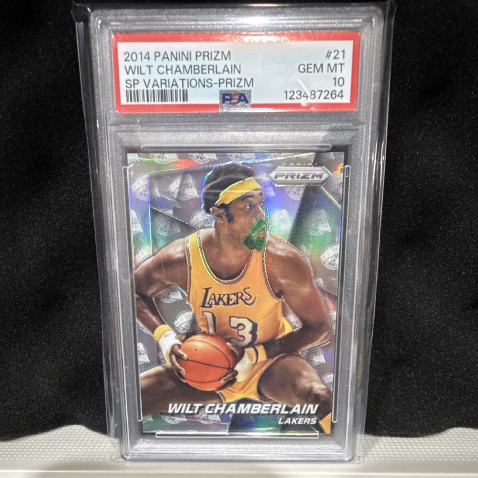2014 Panini Prizm SP Variations-Prizm Wilt Chamberlain #21 PSA 10