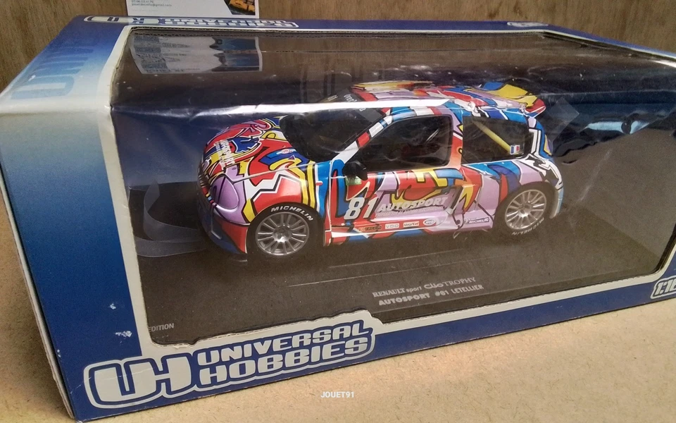 UNIVERSAL HOBBIES 1/18. 4505. VOITURE RENAULT SPORT CLIO TROPHY. BOITE - Photo 3/4