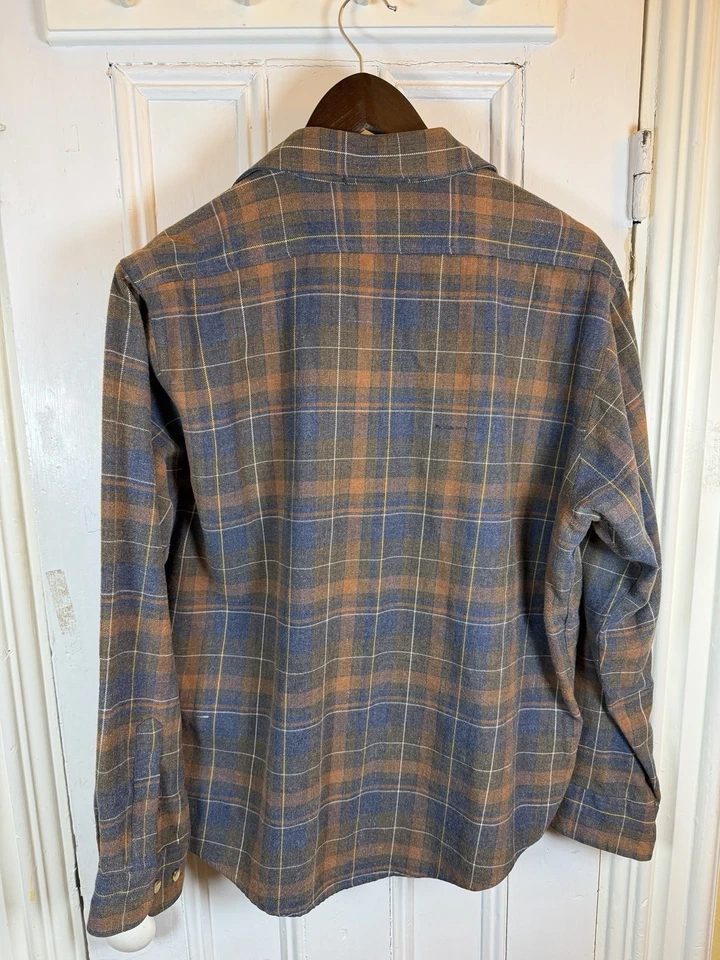 Vintage Sears Plaid Flannel Shirt Mens L Workwear Made in Korea Button Front - Image 3 of 4
