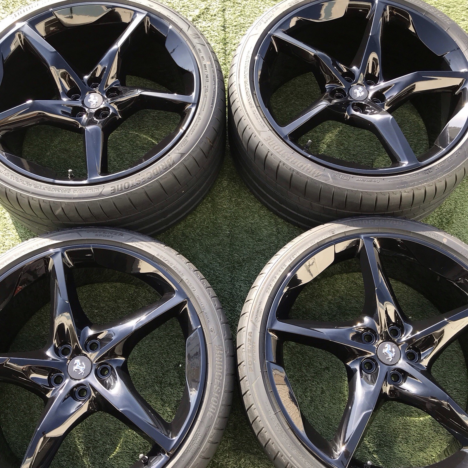 22 23 FERRARI PUROSANGUE RIMS TIRES OEM GENUINE TIRES TPMS BLACK