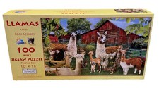Sunsout Jigsaw Puzzle Six Llamas 100 pc Made in USA 10x16