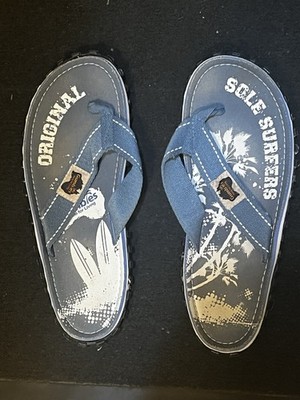 Gumbies # 44/ US 10 Herren zehentrenner Flip Flops Blau Sole  Surfer