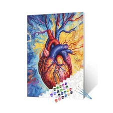 Aihonmin Human Organ Painting by Number for Children and Beginners,... Fast Ship