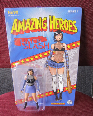 Amazing Heroes Cassie Hack figure - Hack/Slash, rare & minty M.O.C.