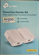 TP-Link AV600 Powerline Starter Kit - White