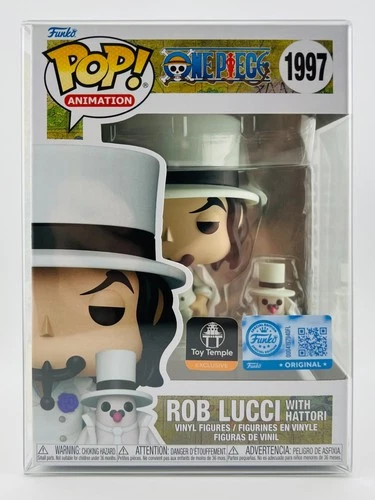 FUNKO POP! ROB LUCCI w/ HATTORI ONE PIECE TOY TEMPLE EXCLUSIVE NON-CHASE IN HAND
