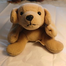 Ty Beanie Baby Fetch the Golden Retriever Dog 7" tag errors