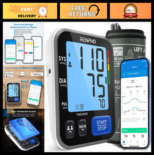 Smart Blood Pressure Monitor with Wide Cuff, Bluetooth Connectivity Data Stora