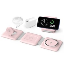 Charging Station for Apple Multiple Devices: 3 in 1 Foldable Magnetic Wireless