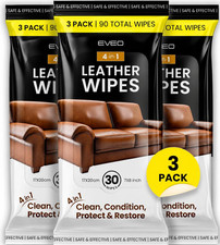Leather Cleaner Wipes 4-In-1 Leather Cleaner and Conditioner for Furniture - Lea