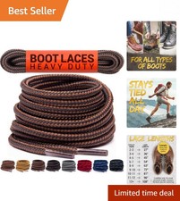 Heavy Duty 63-Inch Round Boot Laces for Unmatched Durability Performance
