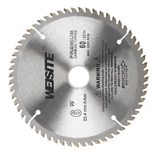 6" 60T 1" Arbor 7/8" Ring Wood Carbide Tipped Slitting Circular Saw Blade