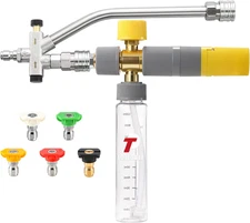 Foam Cannon Dual Connector, Mini Foam Cannon for Pressure Washer, 5 Power Washer