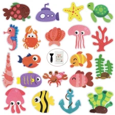 Non Slip Bathtub Stickers 20pcs Submarine Sea Creature Adhesive Kids Anti Slip 