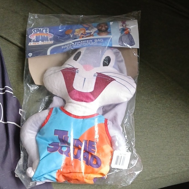 Space Jam A New Legacy Kids Hanging Polyester Laundry Hamper Bag JA2168