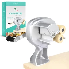 Cavatelli Pasta Maker Non-Stick Machine with Wooden Rollers Gnocchi Dough Cut
