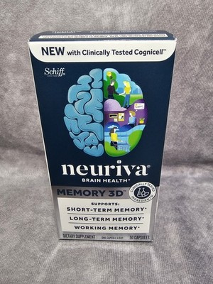 Neuriva Memory 3D Brain Health   Short & Long-Term Memory, 50 Capsules Exp 2027+