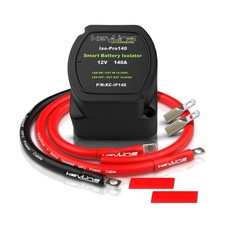 Dual Battery Isolator Kit 12V - 140 Amp Voltage Sensitive Relay (VS... Fast Ship