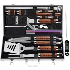 ROMANTICIST 26pcs Extra Thick BBQ Grill Accessories, Father's Day Grilling Gi...