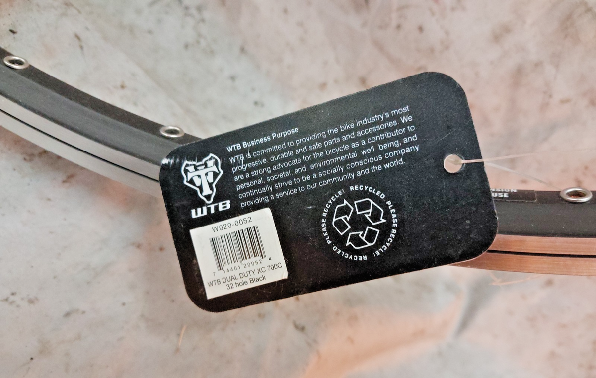 WTB Dual Duty XC 700c Road Bike Rim Set 32S Black W0200-0052