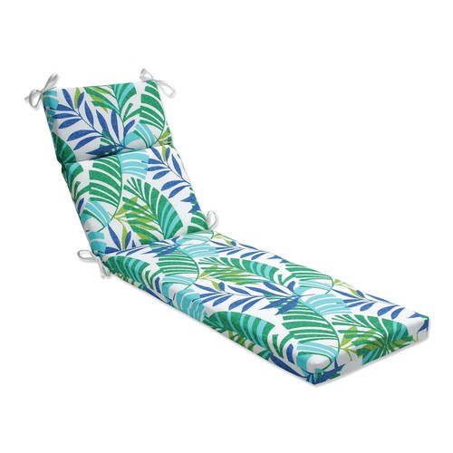 Outdoor/Indoor Islamorada Blue/Green Blue Chaise Lounge Cushion, 80" x 23"