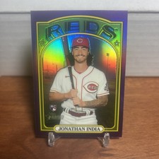 2021 Topps Heritage High Number-Jonathan India #541 Chrome Purple Refractor Reds