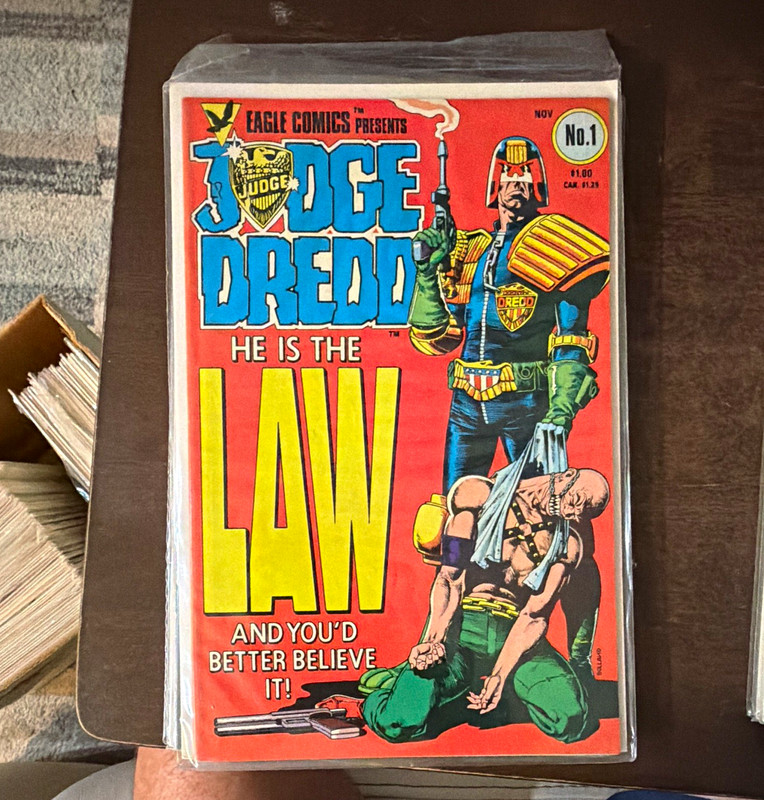 Eagle Comics Judge Dredd Comic Book Lot #1-7 John Wagner Brian Bolland Color