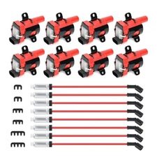 8PCS Ignition Coil+Spark Plug&Wires Set UF262 Fit Chevy Silverado 1500 2500 GMC