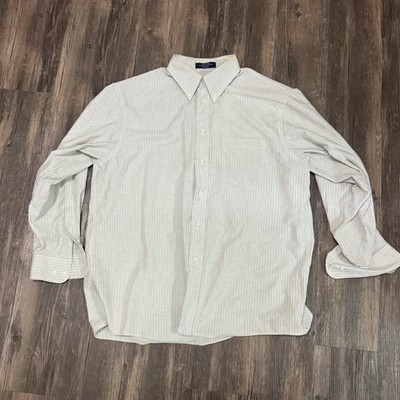 VTG Dover Arrow Oxford Button Down Shirt 90s  Mens 17 32-33 Striped Collared