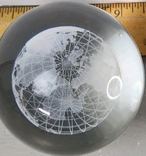 Beautiful Crystal Glass World Globe Paperweight?  