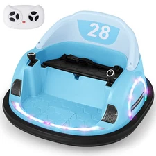 12V Electric 360° Spin Car Toy Ride on Bumper Car for Toddlers w/ Remote Control