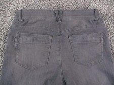 Democracy Jeans Womens 8 Grey Denim Straight Mid Rise Ab Technology 30x26