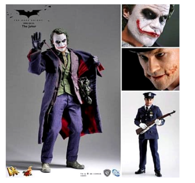 Hot Toys JOKER Batman The Dark Knight Figure w/Gotham City