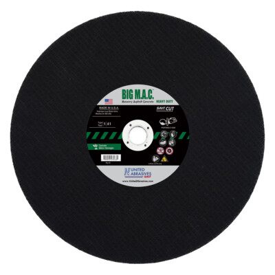 United Abrasives 23463 14X1/8 Masonry Asphalt Concrete Saw Cut-Off Wheel 10 pk